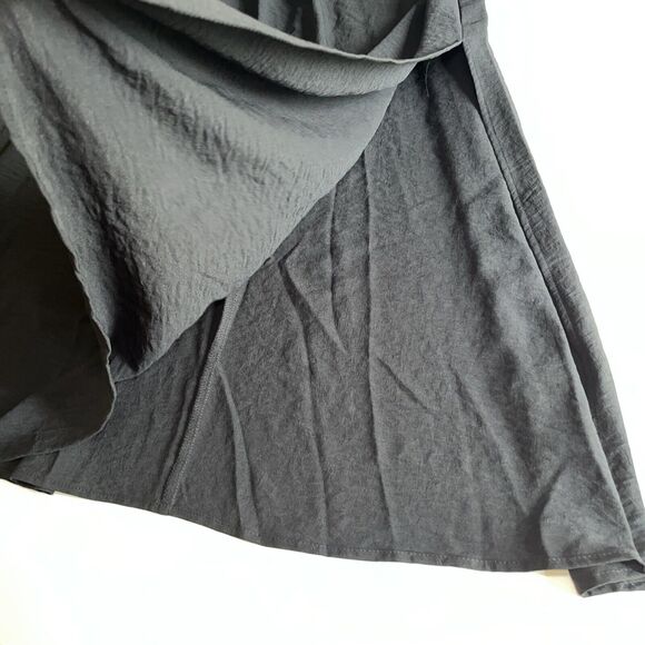 Kirundo One Shoulder Sleeveless Midi Dress Ruffle Black Pullover Size Small NWT - Picture 9 of 13